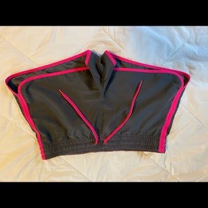 Gray and pink super soft athletic shorts